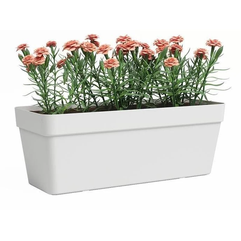 ARTEVASI Jardiniere CAPRI - Rectangulaire - Plastique - Blanc L49,9 x P20 x H18,1cm