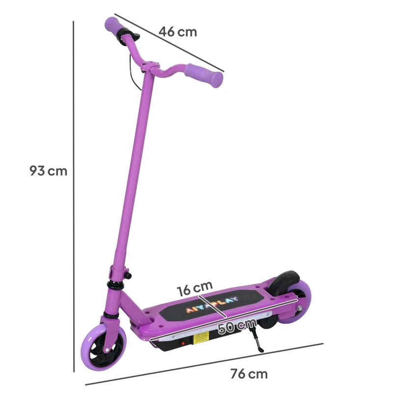 AIYAPLAY Trottinette électrique pour enfants 6-14 ans, vitesse maximale 10 km/h, lumières LED colorées, frein électrique, violet(m-3)