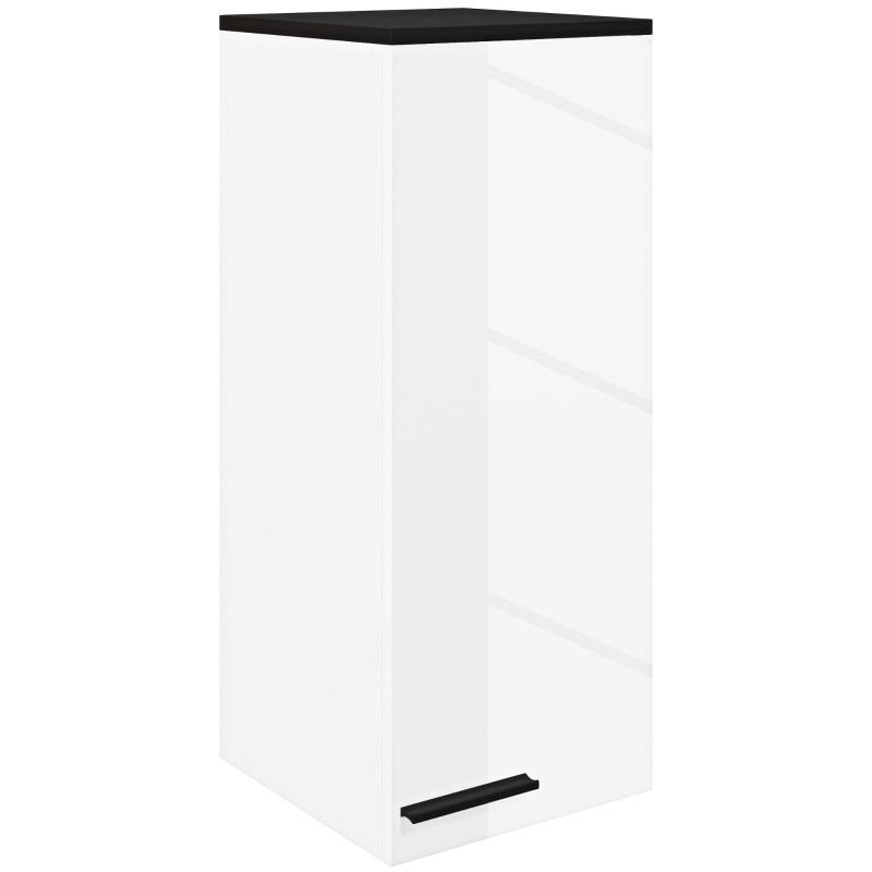HOMCOM Dulap de Baie de Perete, Mobilier de Baie cu 3 Rafturi și Polițe Reglabile, 30x32x73 cm, Alb