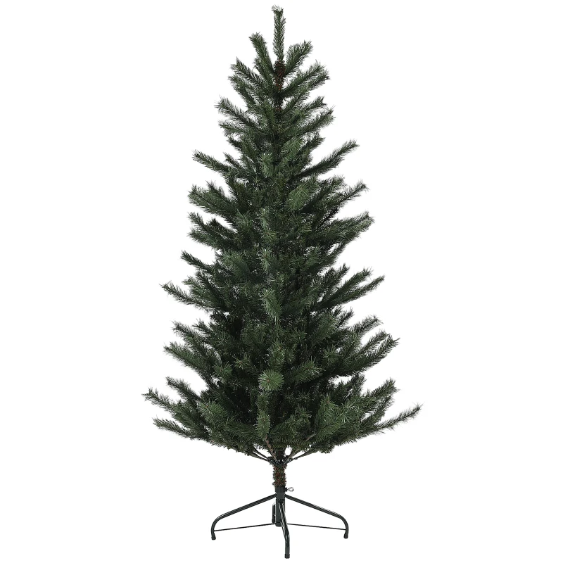 HOMCOM Christmas Tree 180 cm, flame-retardant, metal base, 467 tips, green