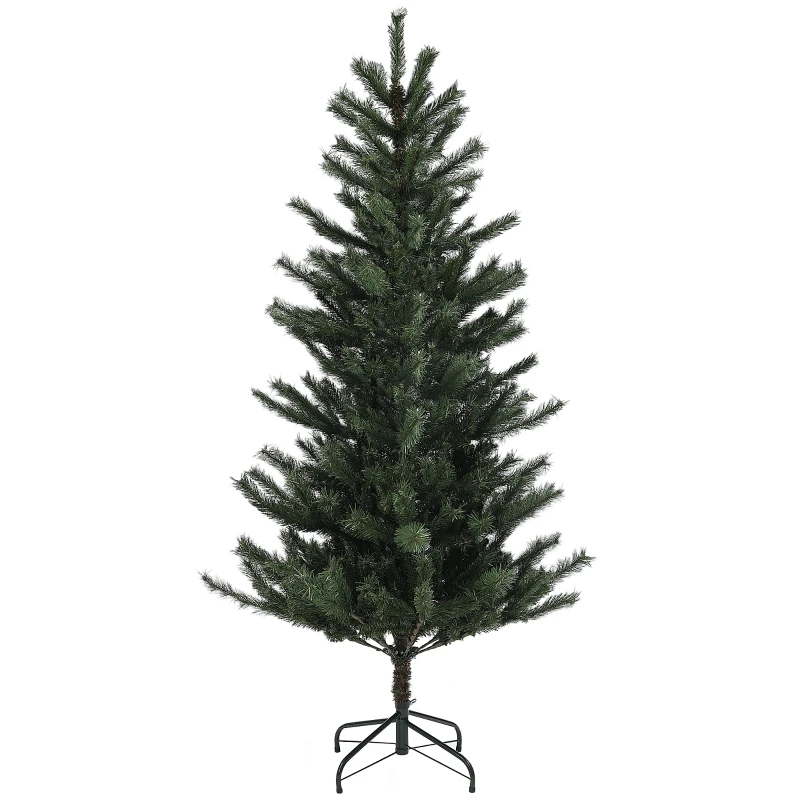 HOMCOM Christmas Tree 180 cm, flame-retardant, metal base, 467 tips, green
