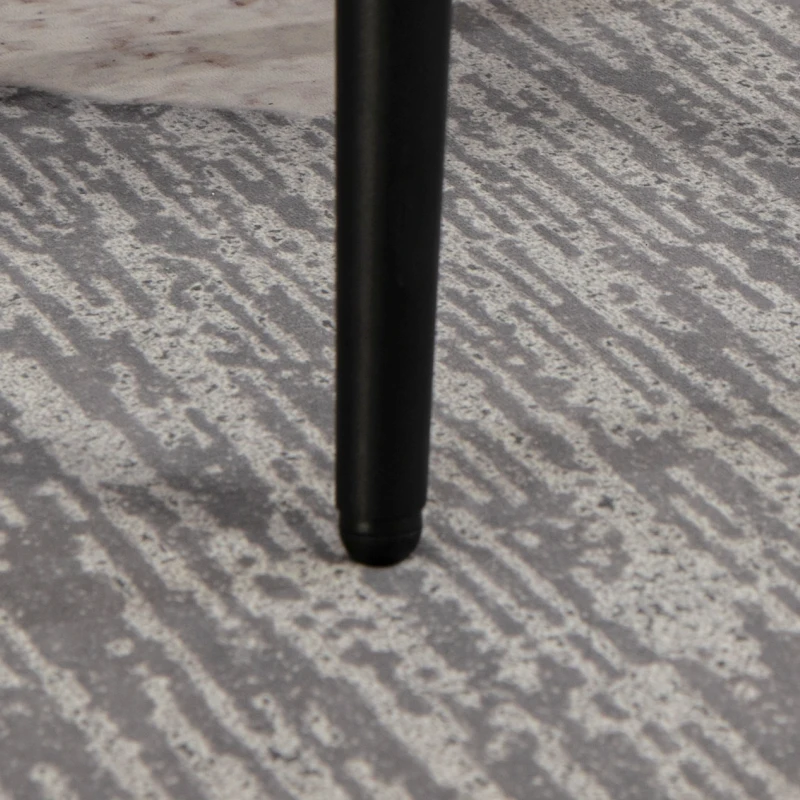 HOMCOM Stool, Footrest, Padded Seat, Cashmere-Look, Steel Legs, 42 x 42 x 44 cm, Pink