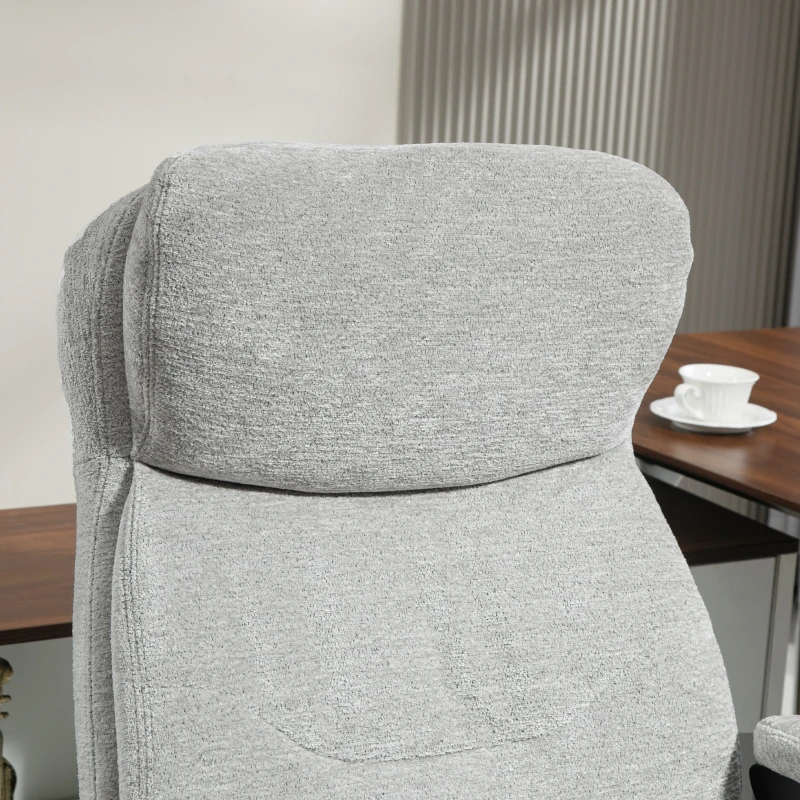 HOMCOM Office chair, desk chair, swivel, tilt function, height-adjustable, Light gray