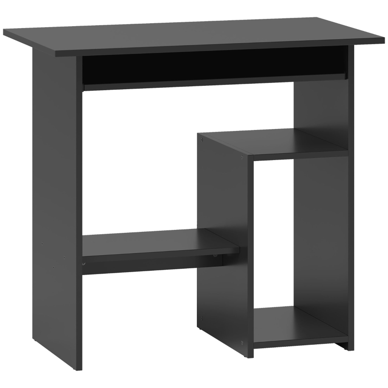 HOMCOM Computer desk, desk, chipboard, metal, 80 x 45 x 75 cm, black