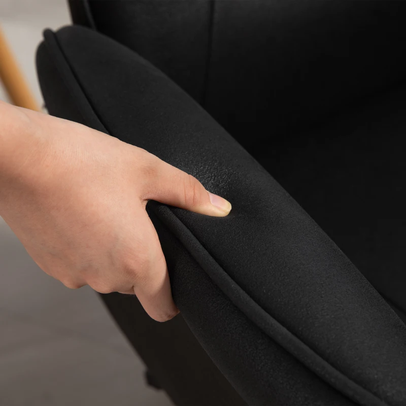 Vinsetto Office chair, height-adjustable, breathable cover, tilt function, up to 120 kg, Black