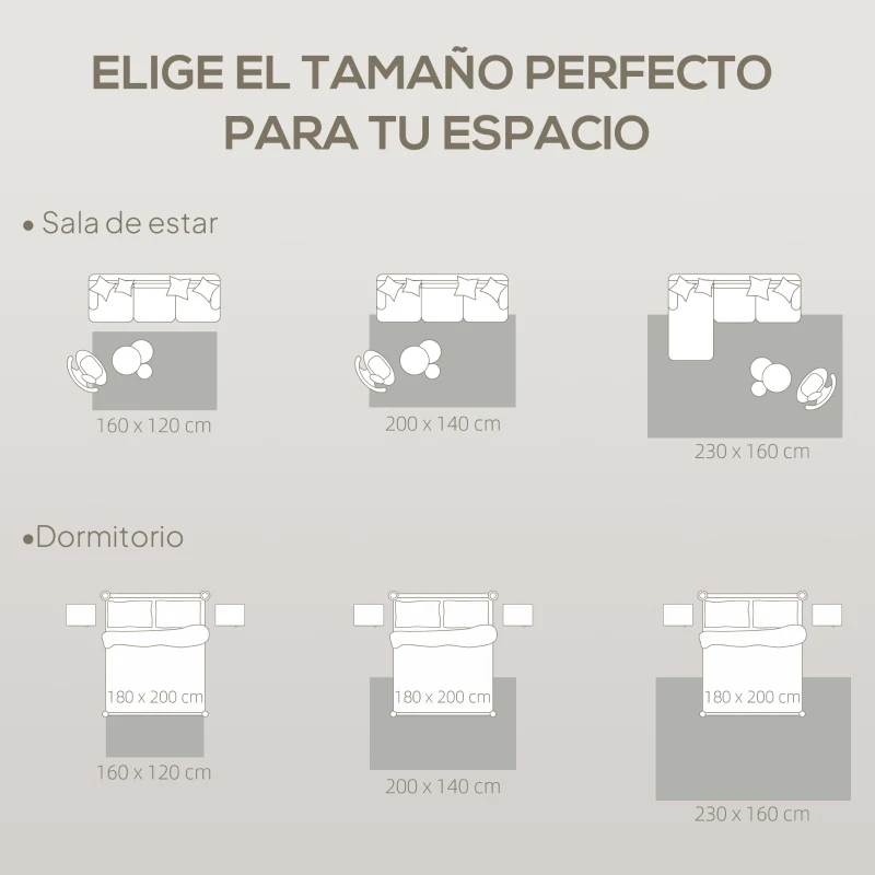 HOMCOM Alfombra Salón 230x160 cm Pelo Corto Estilo Moderno Base Antideslizante Tejida a Máquina Gris