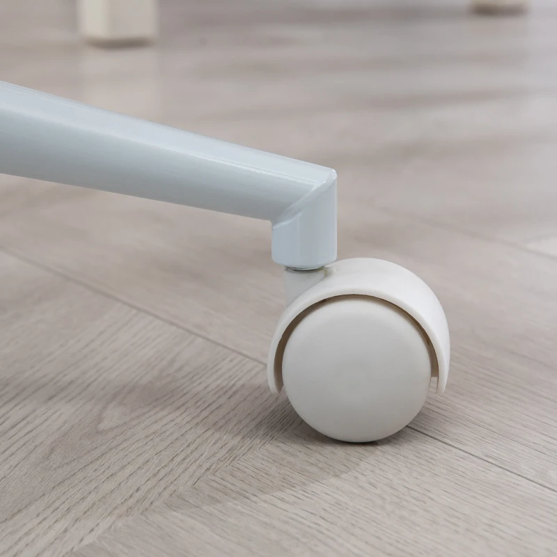 HOMCOM Office chair Desk chair, height-adjustable, teddy fur, 50 cm x 56 cm x 90 cm, White