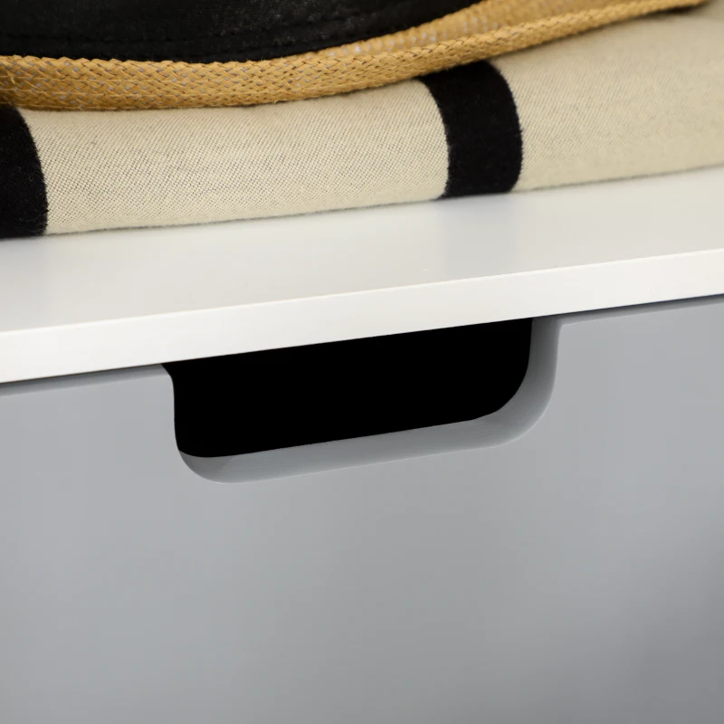 HOMCOM Nightstand, Scandinavian design, large drawer, water-repellent lacquer, 40 x 38 x 58 cm, White