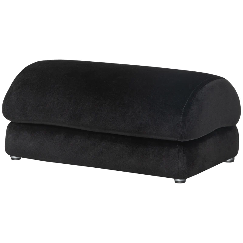 HOMCOM Multifunctional Footrest, Curved Surface, Non-slip Pads, 32 x 22 x 15 cm, Black