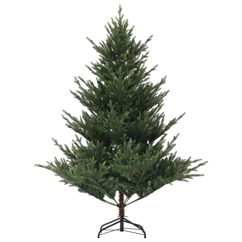 HOMCOM Artificial Norwegian spruce Christmas tree with 1046 tips, Metal base, Green