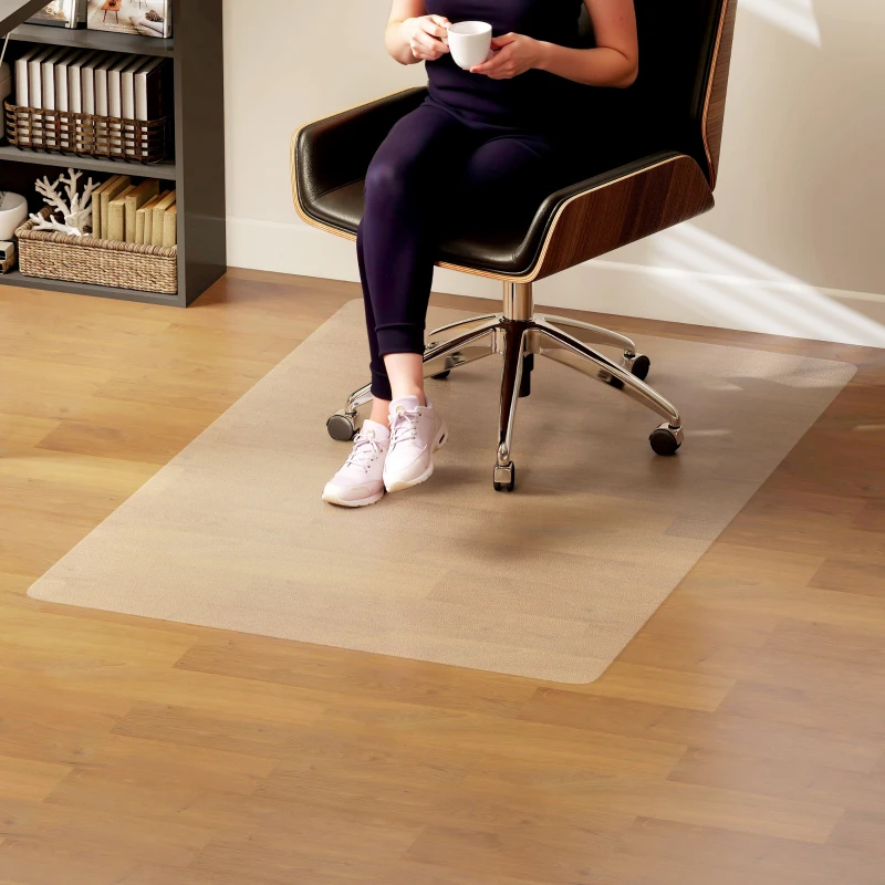 HOMCOM Floor Protection Mat, Non-Slip, 1.5mm Thick, 100 x 150 cm, Clear