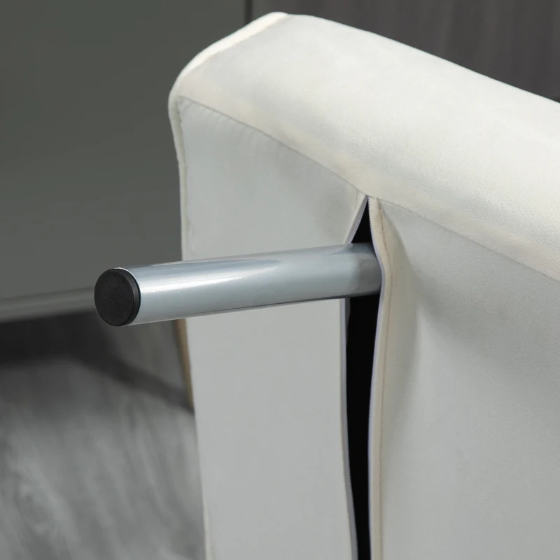 HOMCOM Recliner Armchair Lounger Chair, Reclining Function, Guest Bed, 65 cm x 69 cm x 80 cm, Cream White