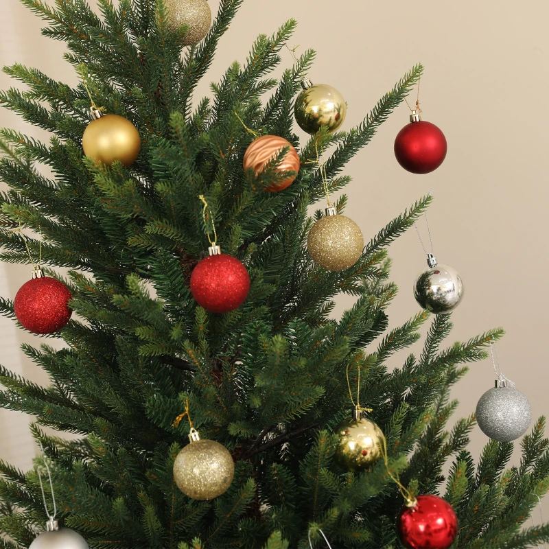 HOMCOM Artificial Norwegian spruce Christmas tree with 1046 tips, Metal base, Green