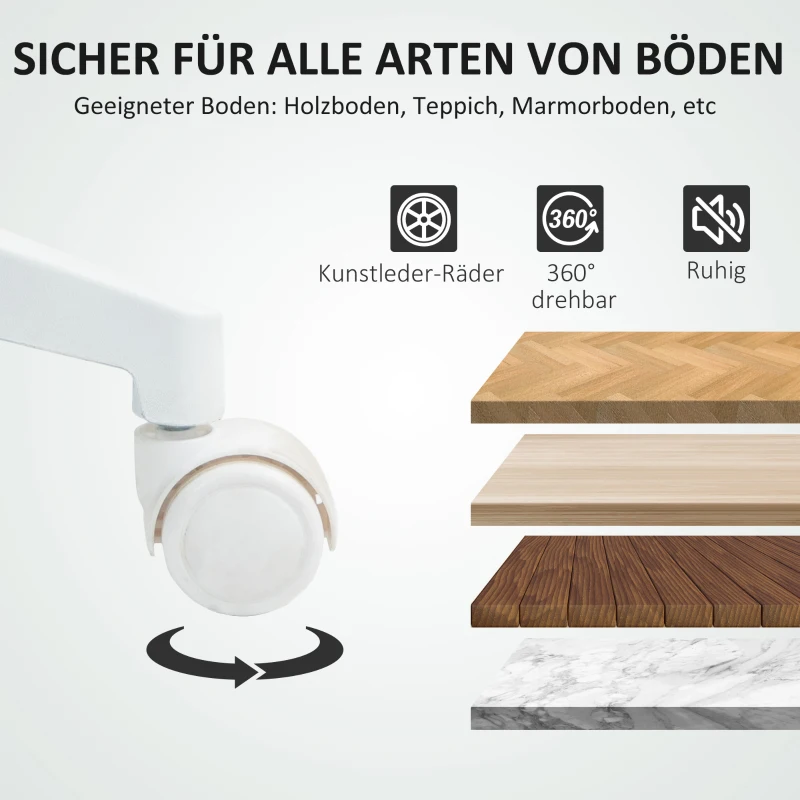 HOMCOM Desk chair, swivel, rolling, mesh back, foam cushion, Grey