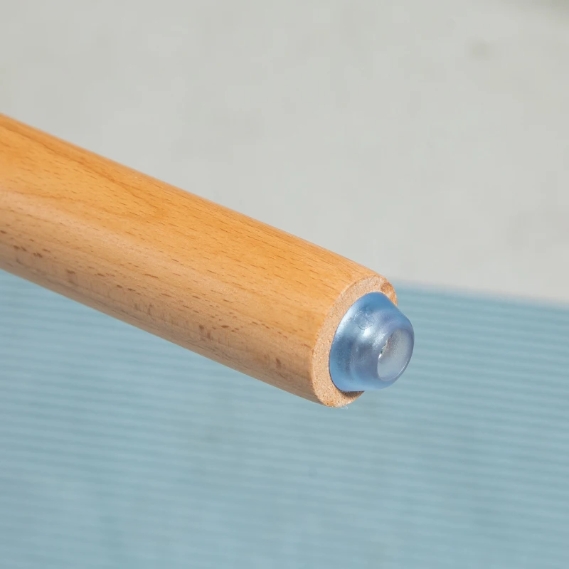 HOMCOM 2-Piece Bar Stool Set Scandinavian Design, Footrest, 43 cm x 43 cm x 91 cm, Natural + White