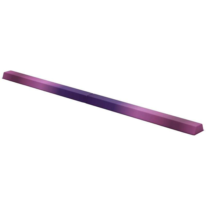 SPORTNOW Klappbarer Gymnastikbalken mit rutschfestem Boden, Tragegriff, 236 x 10/15 x 6,5 cm, violett und rosa
