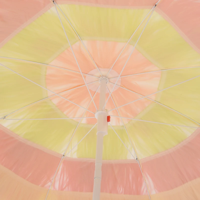 Outsunny 1.6m Patio Garden Hawaii Beach Sun Umbrella Sunshade Hawaiian Folding Tilting Crank Parasol (Multicolour)