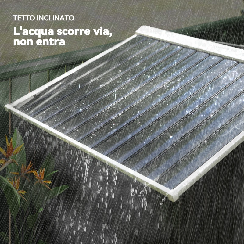 Outsunny Casetta da Giardino Porta Utensili in Lamiera con Porte Scorrevoli, 213x130x185cm, Grigio Scuro