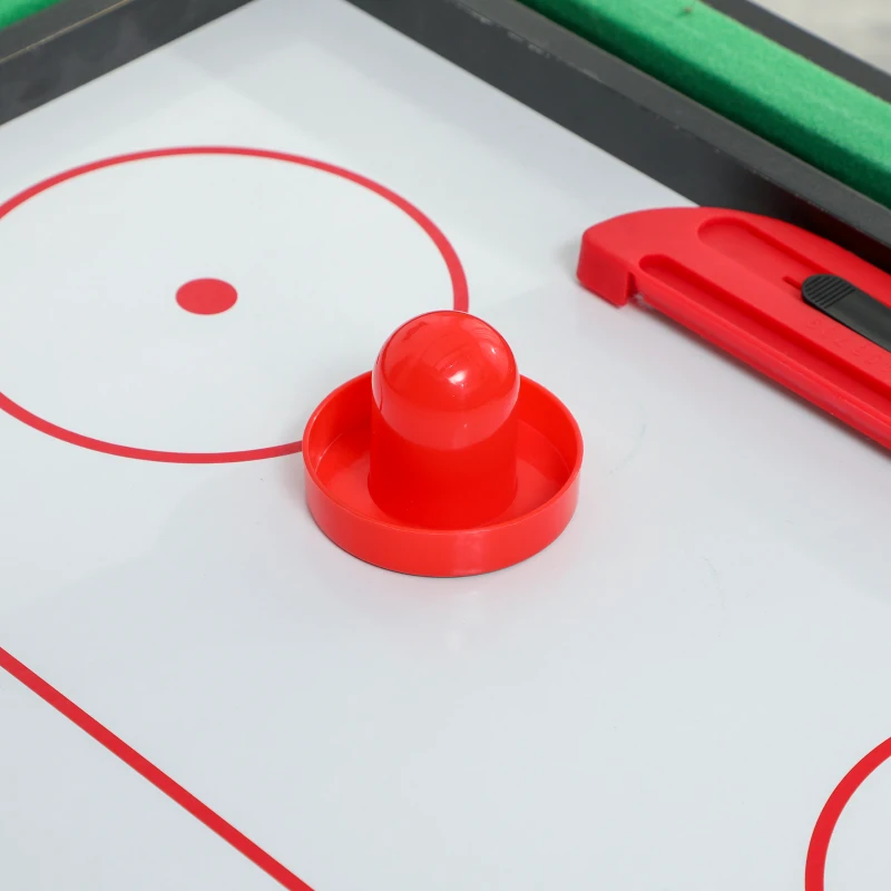 SPORTNOW 5-in-1 multispeltafel, 53 onderdelen, tafelvoetbal, tafelhockey, tafeltennis, biljart, basketbal, walnoot