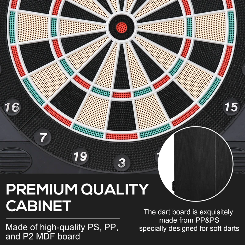 HOMCOM Tabla de Darts Electronica cu 6 Display-uri