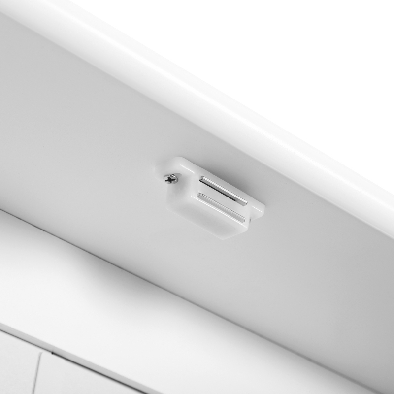 kleankin Mobiletto Armadietto a Muro con Specchio da Bagno Cucina in MDF 56 x 13 x 58cm Bianco