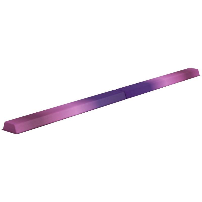 SPORTNOW Poutre de gymnastique pliable fond antidérapant, poignée de transport, 236 x 10/15 x 6,5 cm violet et rose