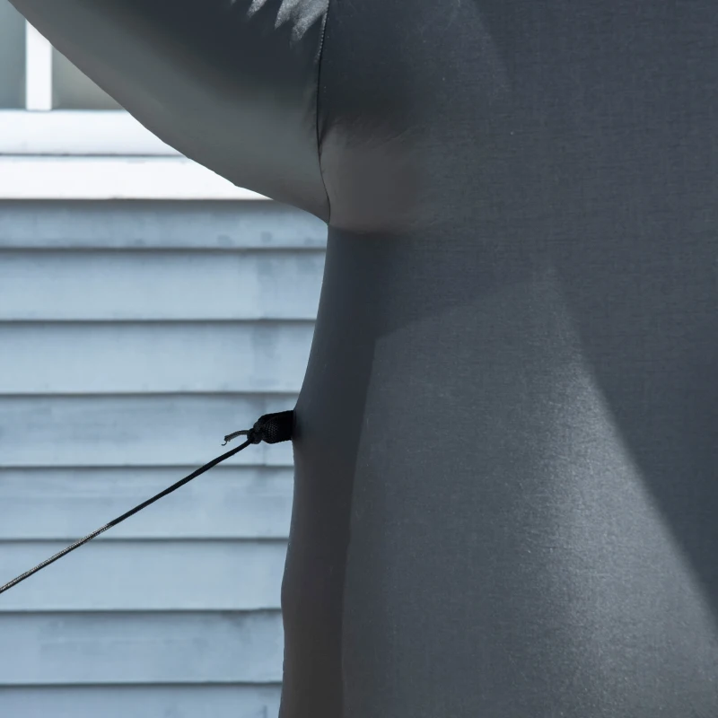 HOMCOM Nadmuchiwana dekoracja świąteczna, 2,5 m nadmuchiwany pingwin świąteczny z 3 diodami LED, 162 x 100 x 250 cm, Wielokolorowy