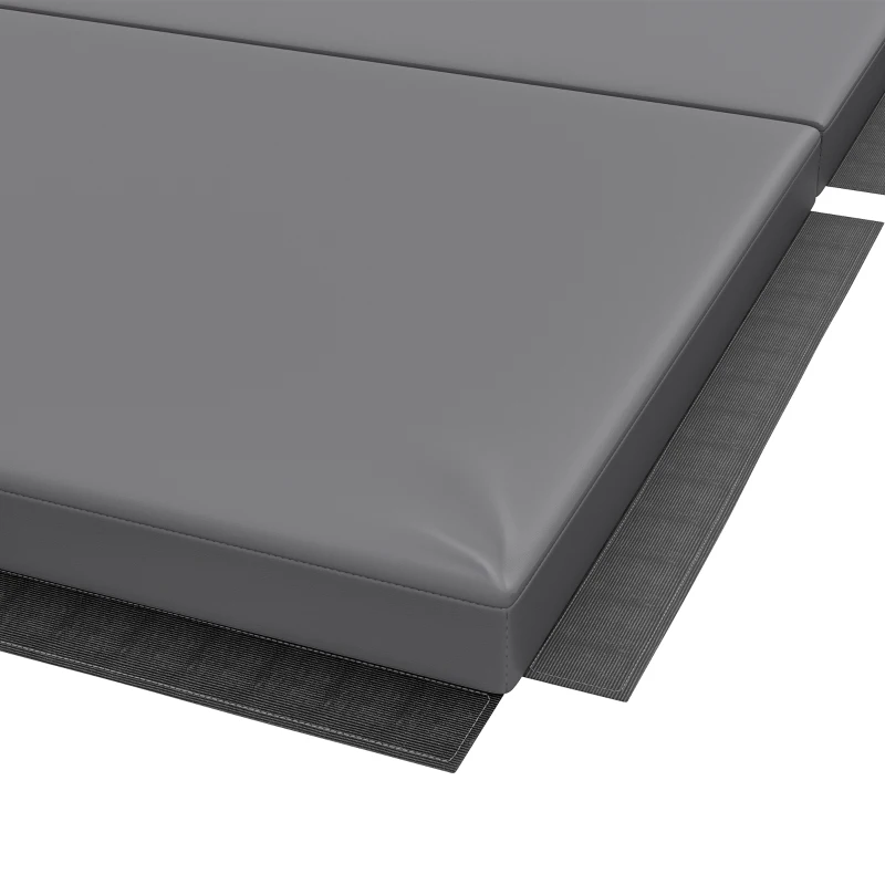 HOMCOM Foldable Gym Mat, 5 cm Thick Non-Slip Fitness Mat, 180x80x5 cm, Grey
