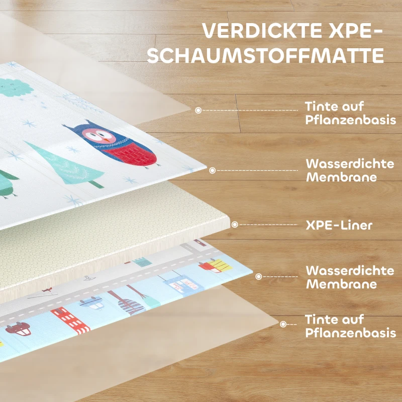 AIYAPLAY Baby-speelmat, dierenmotief, schuim, 1,5 cm dikke vulling, antislip