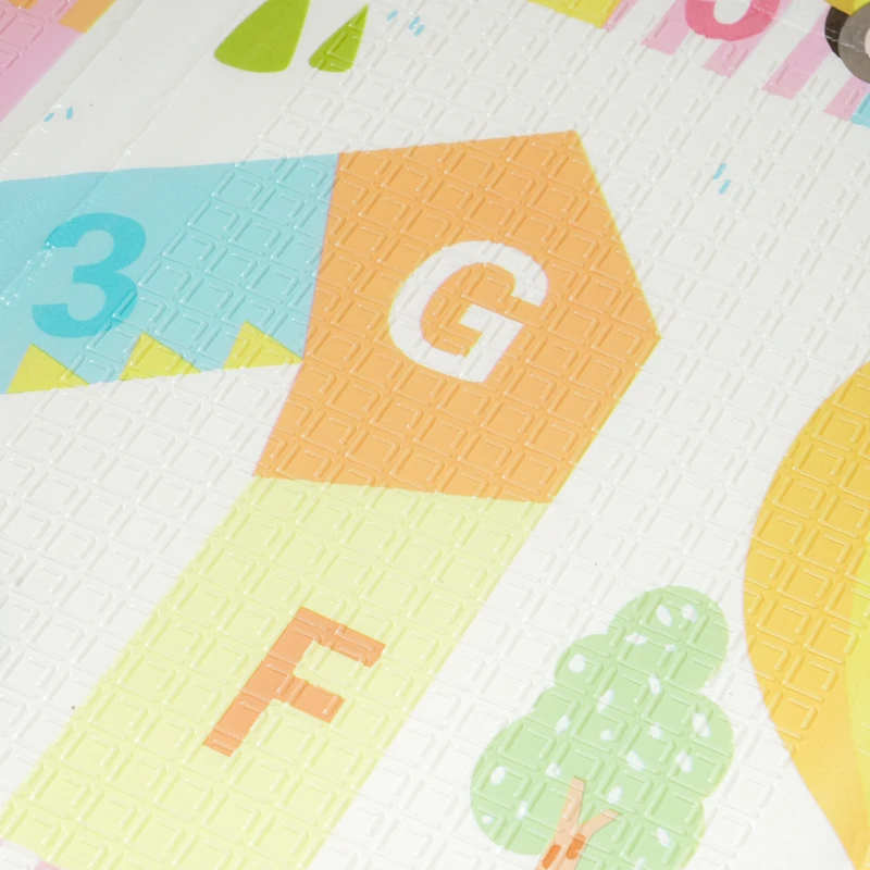 AIYAPLAY Tappeto per Bambini con Lettere dell'Alfabeto e Superficie Impermeabile in XPE Multicolore, 194x176.5x1.5 cm