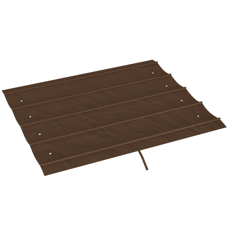 Outsunny Pergola Cover Roof, 2.86 x 2.45 m Retractable Sun Shade Top for 3 x 2m Pergola Frame, UV30+ Protected, Coffee