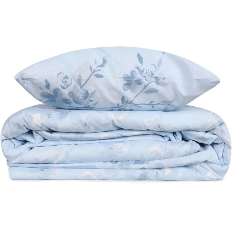 Parure de lit - 1 housse de couette 220 x 240 cm + 2 taies d'oreiller 60 x 60 cm - 100% coton renforcé - Bleu