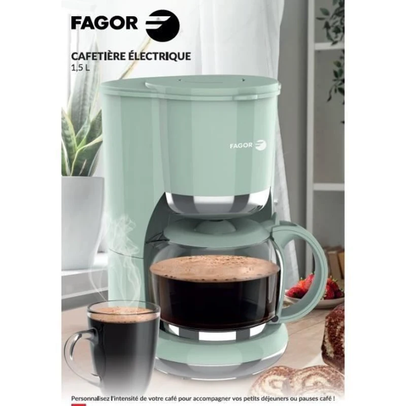 Cafetiere filtre - FAGOR - FG1560 - 1,5L - 12 tasses - Maintien au chaud