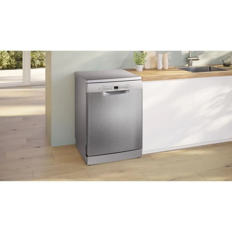 Lave-vaisselle pose libre BOSCH SMS2HVI02E SER2 - 14 couverts - Induction - L60cm - 46 dB - tiroir a couverts - Inox