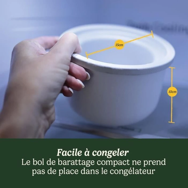 Sorbetiere  CUISINART - ICEM10E - 12 W - 475 ml - Blanc