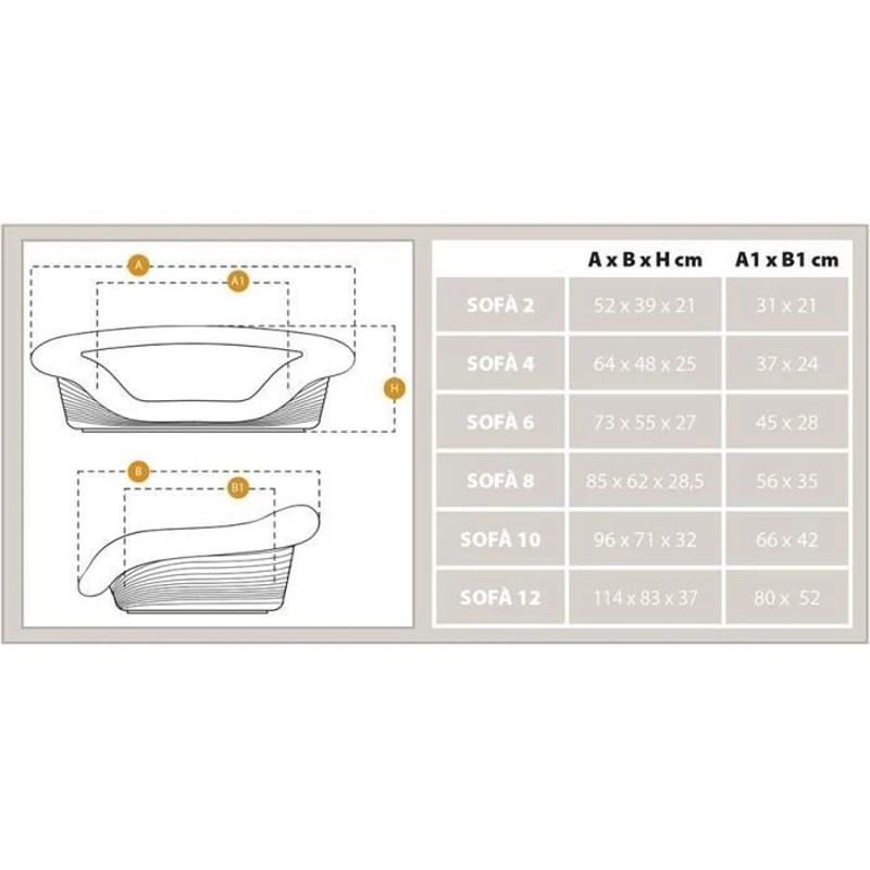 Corbeille - FERPLAST - SOFA 2 - Avec coussin a motif 1