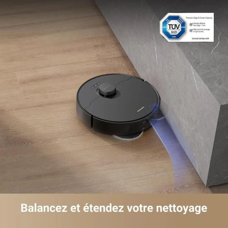 DREAME X40 Master Robot Aspirateur avec Station de Base 8 en 1 Compacte de 28 cm, Remplissage et vidange Automatiques