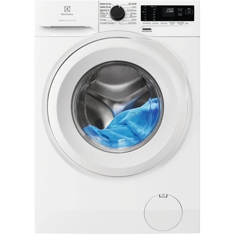 Lave-linge hublot ELECTROLUX EWF0914A2 - 9 kg - Eco Inverter - L60cm - 1400 trs/min - Classe A - Vapeur - Blanc
