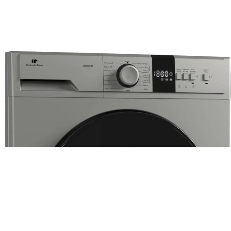 Seche-linge pompe a chaleur CONTINENTAL EDISON CESL8PCBS - 8 kg - 60 cm - Classe E - Silver