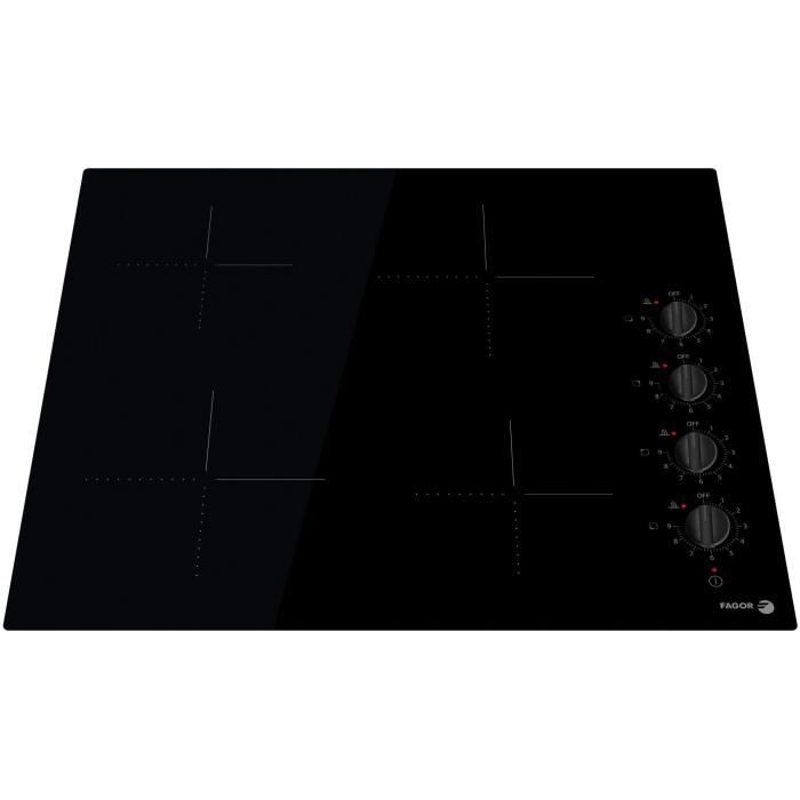 Table Vitrocéramique - FAGOR - FAVM3540 - 4 plaques de cuisson - Noir - 56 cm x 49 cm