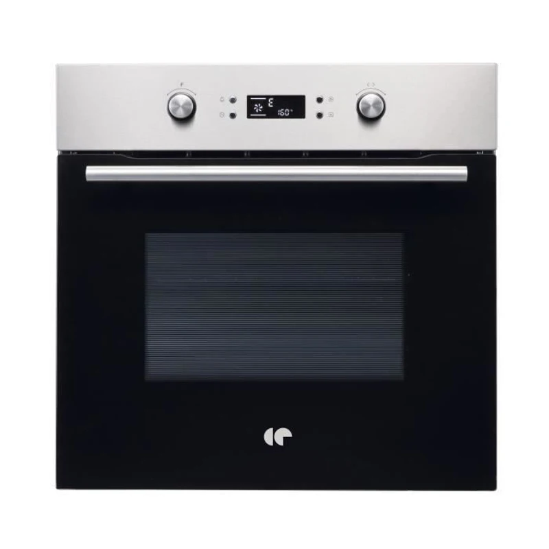 Four encastrable Pyrolyse - 65L - Chaleur tournante - CONTINENTAL EDISON - CEF65PIX- Noir et inox - L59,5 x H59,5 x P 57.5 cm