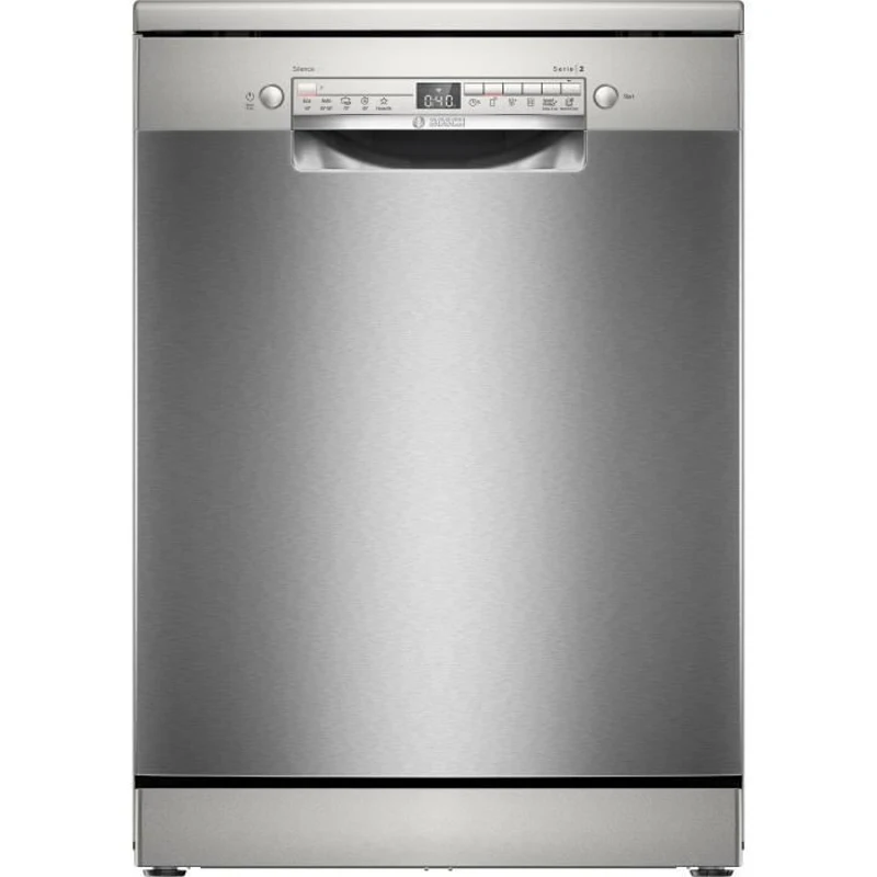 Lave-vaisselle pose libre BOSCH SMS2HVI02E SER2 - 14 couverts - Induction - L60cm - 46 dB - tiroir a couverts - Inox