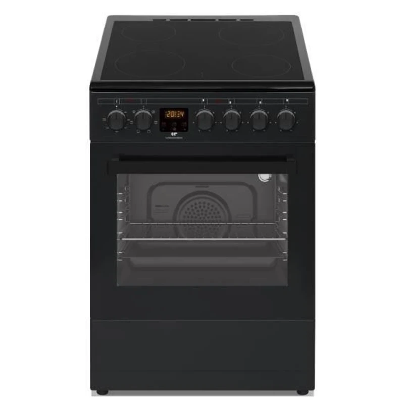 Cuisiniere vitrocéramique CONTINENTAL EDISON CECV50FCB - 4 feux -  L49.5 x H82.7 xP58 cm - Noir