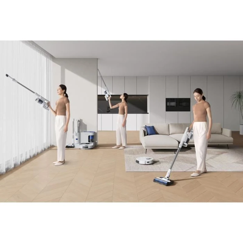 ECOVACS DEEBOT N20 COMBO - Aspirateur Robot + Balai avec Station - Double vidange automatique - Puissance 10 k Pa