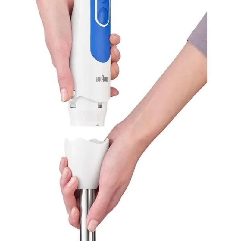 Mixeur plongeant BRAUN MQ3000WH Smoothie Plus - Pied mixeur Blanc et Bleu