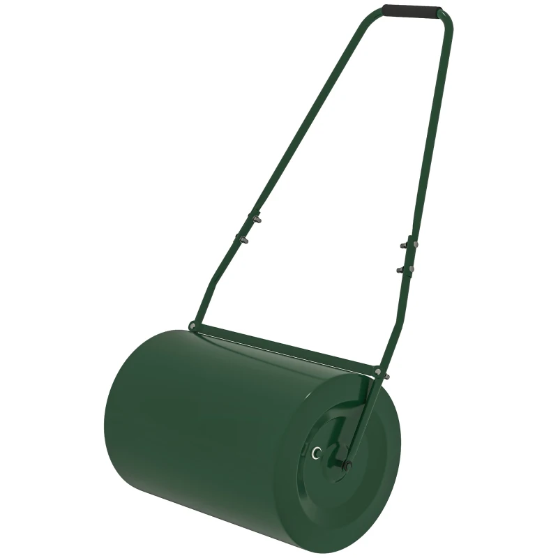 Outsunny Rasenwalze 63 l mit Schaber – Metall, 123 x 58 x 40 cm, Dunkelgrün