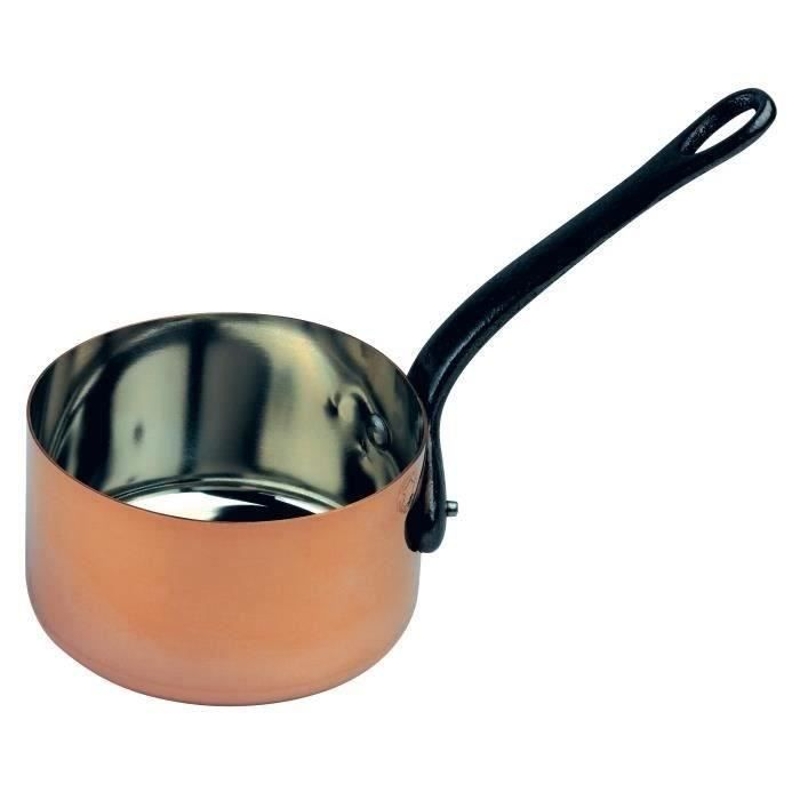 Grande Casserole Bombée En Cuivre étamé 30 Cm – Anses Laiton – Pro
