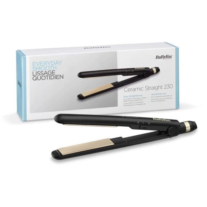 Lisseur - BaByliss - ST089E Straight 230 - Plaques Céramique et Multi-Voltage