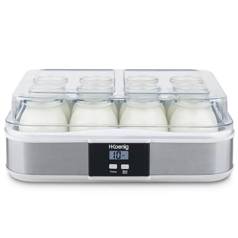 Yaourtiere HKoeNIG - ELY120 - Capacité 12 pots de 160ml - Programmable jusqu'a 15h - 15W