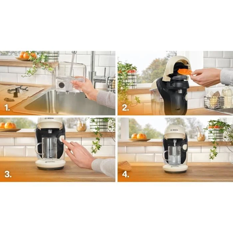 Machine a café multi-boissons - BOSCH - TASSIMO - T11 Style vanille - 1400 W